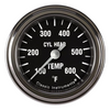Classic Instruments Hot Rod 2 1/8" Cylinder Head Temp. Gauge HR1975SLF (HR1975SLF)