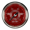 Classic Instruments V8 Red Steelie 2 1/8" Cylinder Head Temp. Gauge V8RS197SHC (V8RS197SHC)