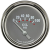 Classic Instruments Short Sweep 2 5/8" Oil Pressure Gauge Silver/Gray SG281SLF 