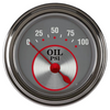Classic Instruments Silver Series Short Sweep 2 1/8" Oil Pressure Gauge SS81SLF