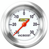 Racepak 2-1/8" Full Sweep Boost/Vacuum Gauge White w/ Flat Glass Lens RP141WAPF