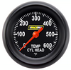 Racepak 2-1/8" Full Sweep Cylinder Head Temp Gauge Black w/ Flat Glass Lens RP197BBPF (RP197BBPF)