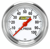 Racepak 2-5/8" Full Sweep Oil Pressure Gauge White 100 PSI w/ Flat Glass Lens RP381WAPF