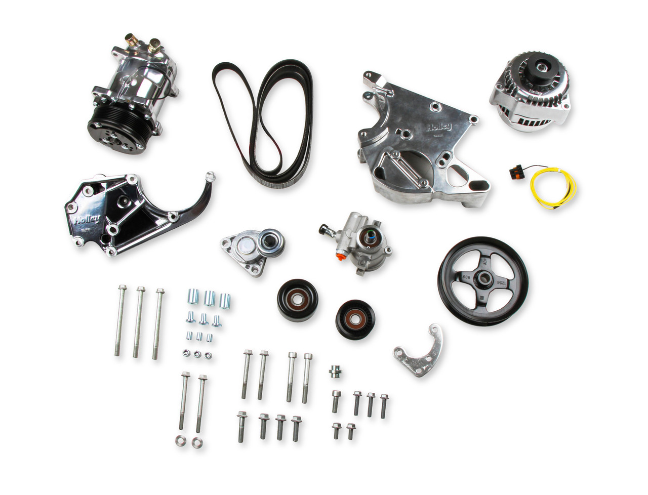 Holley LS/LT High-Mount Complete Accessory Drive Kit Polished 20-137P
