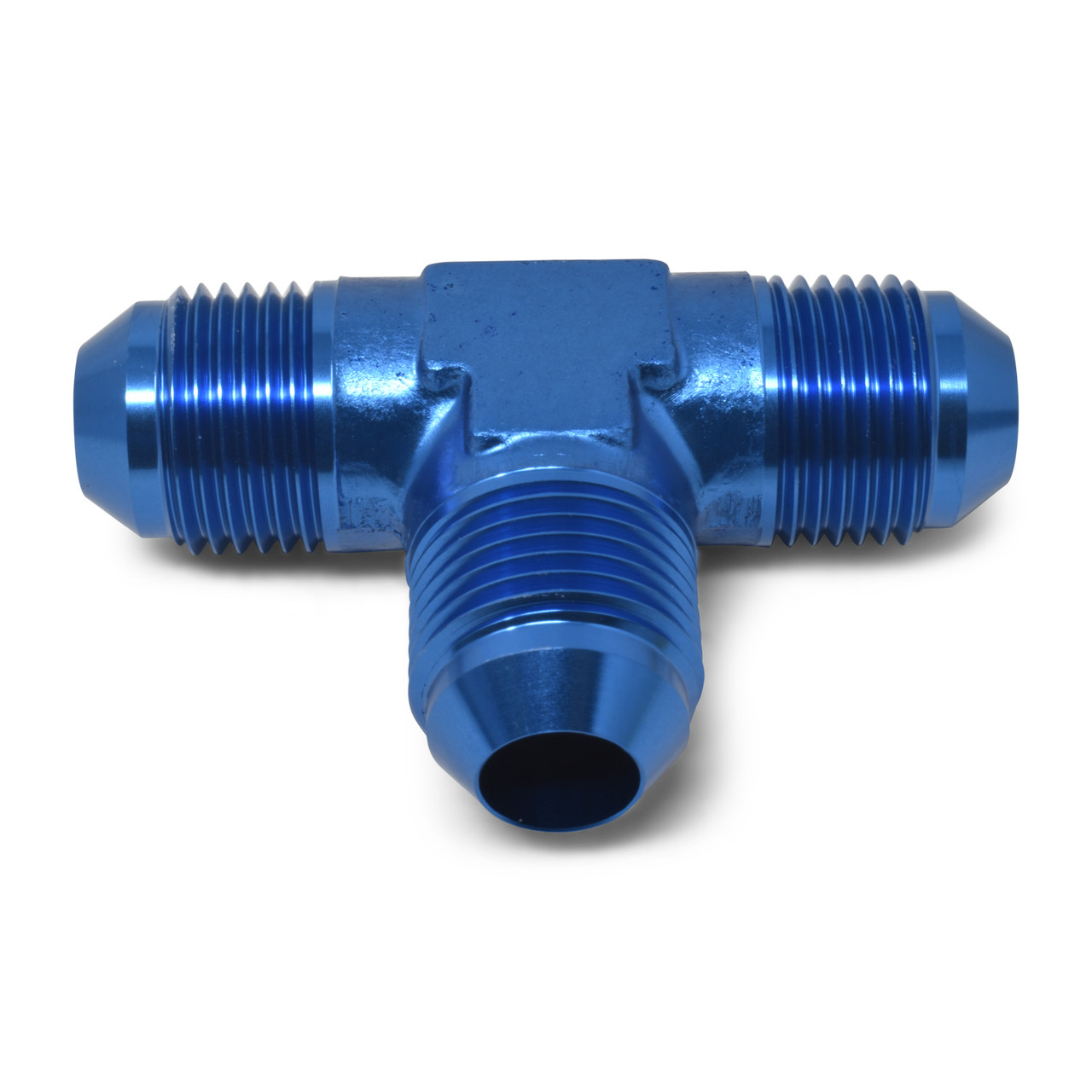 Auto Racing Fittings Russell -16 AN Male Tee Adapter Fitting - Blue