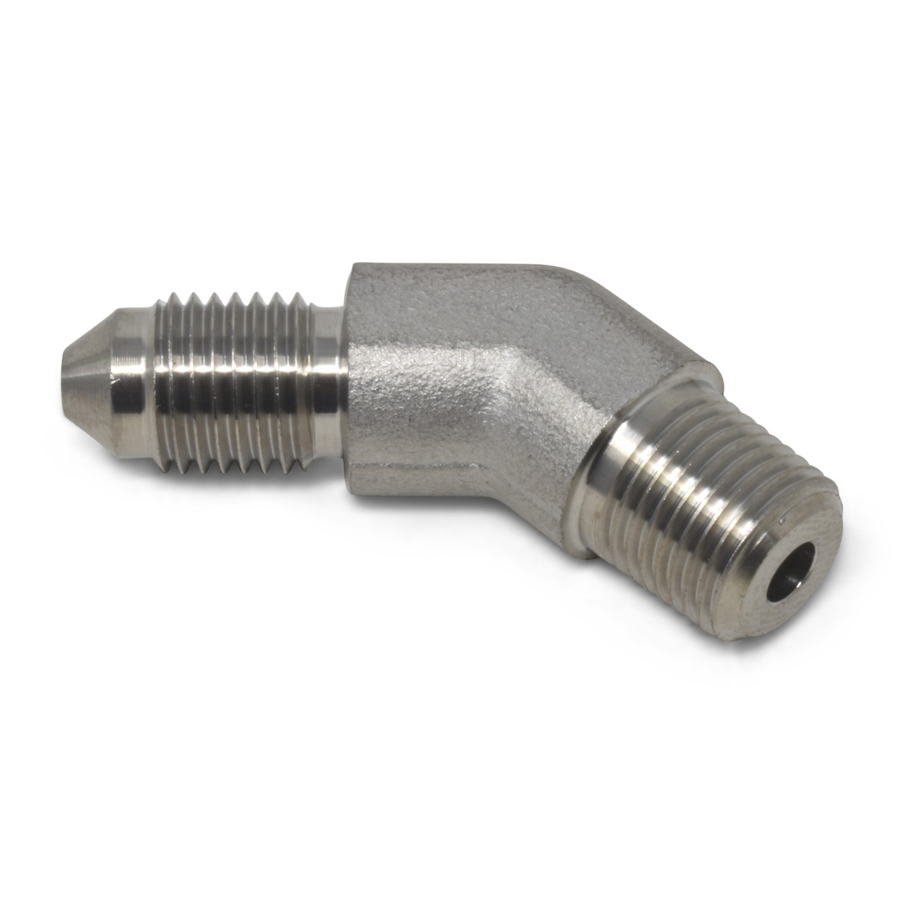Allstar Performance -3 To 1/8 NPT 45 Degree Adapter Fitting – Steel, For Brake & Oil Lines