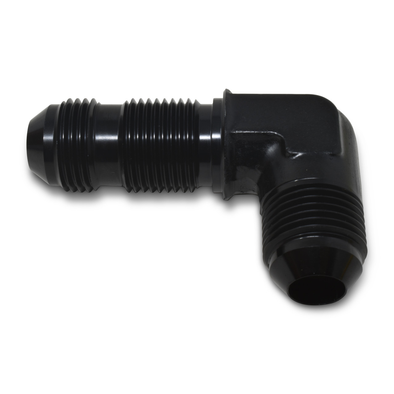 Russell -8 AN Flare 90 Degree Bulkhead Adapter Fitting - Black