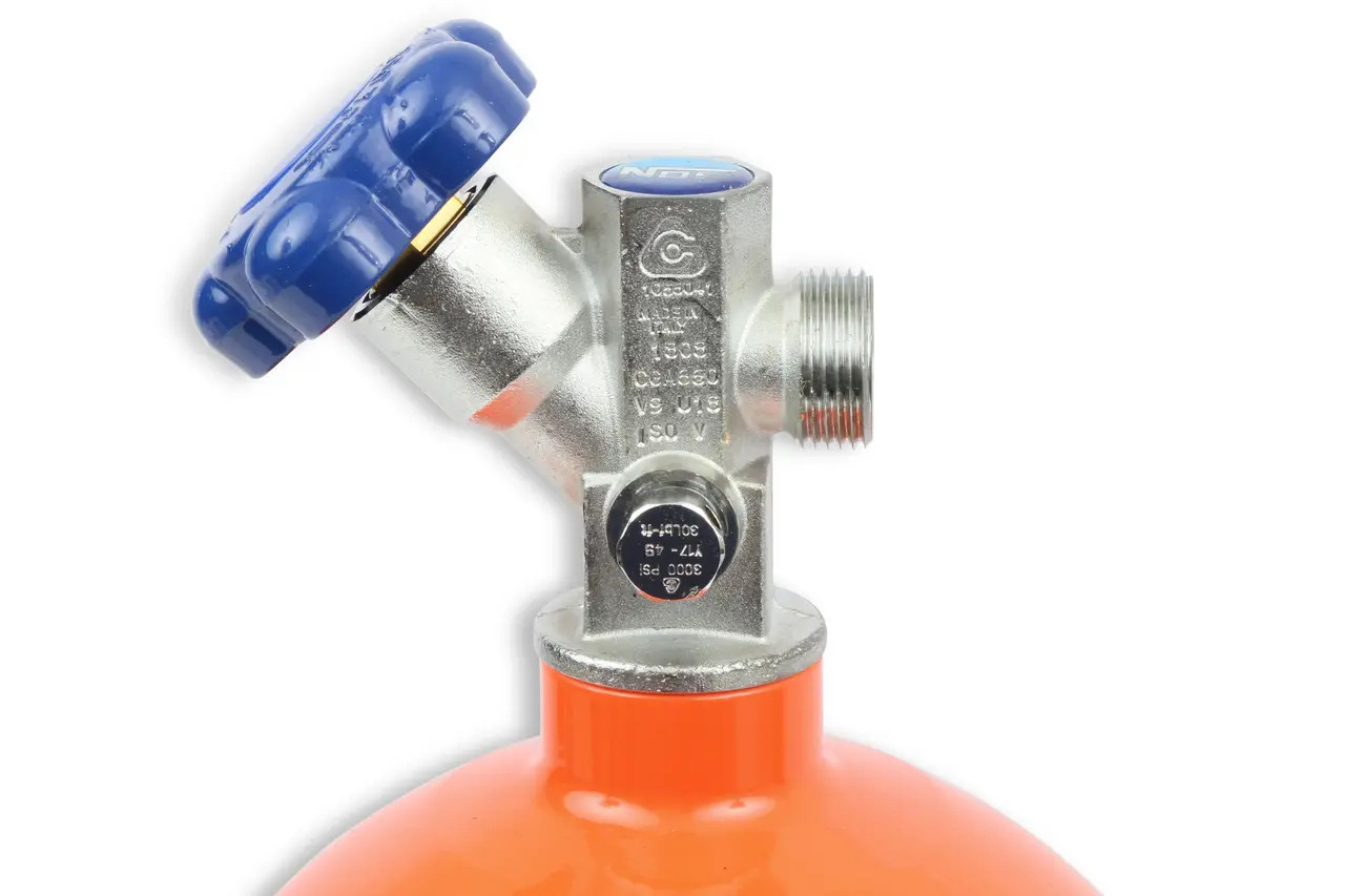 NOS 10 lb Nitrous Bottle w/Valve Orange 14740NOS
