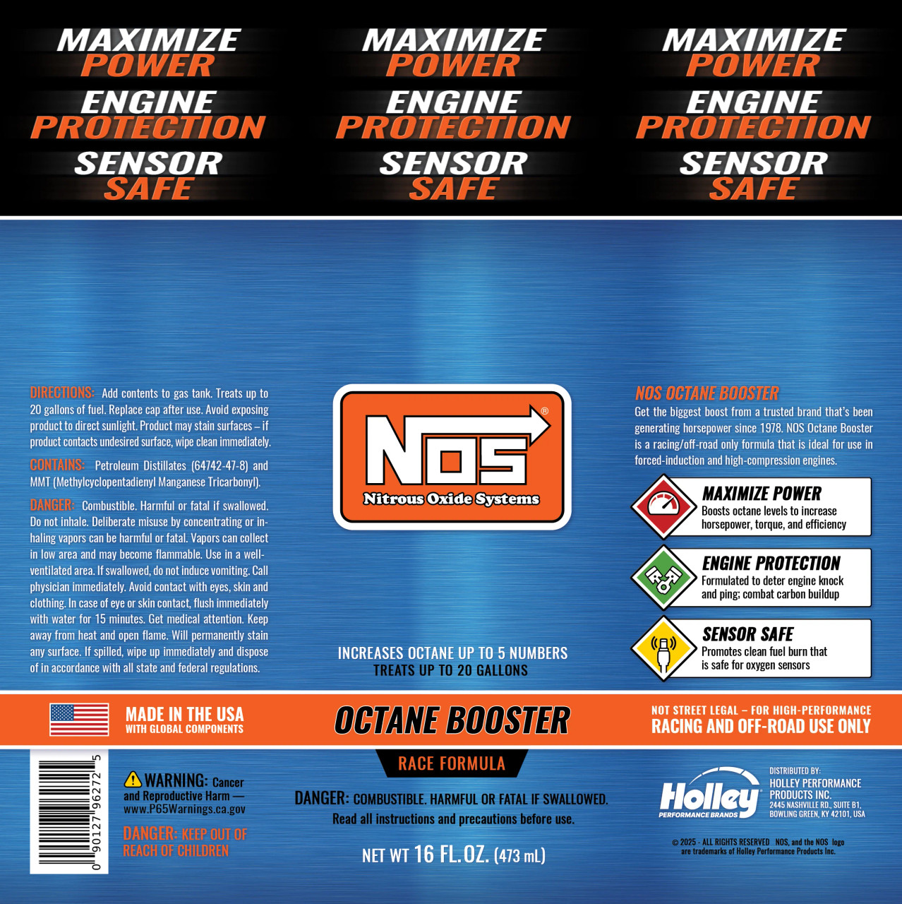 NOS Octane Booster Bottle 120-NOSOB-16