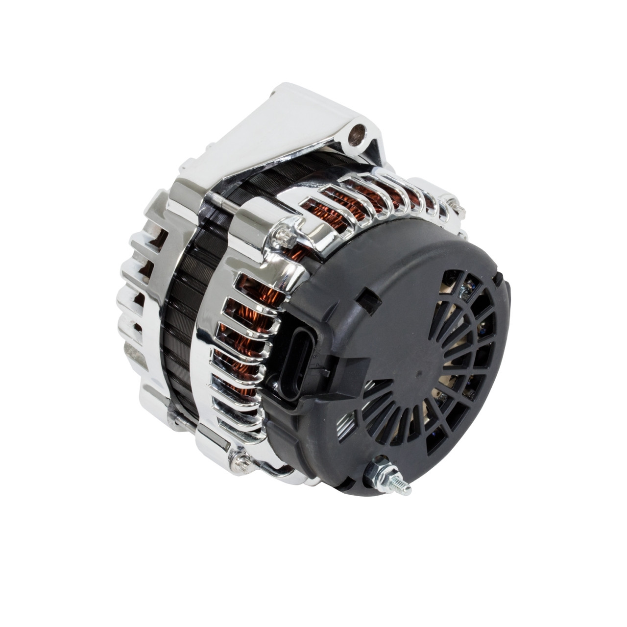 220 Amp Chrome Alternator For LS Truck 4.8 5.3 6.0 Silverado Sierra Serpentine AD244