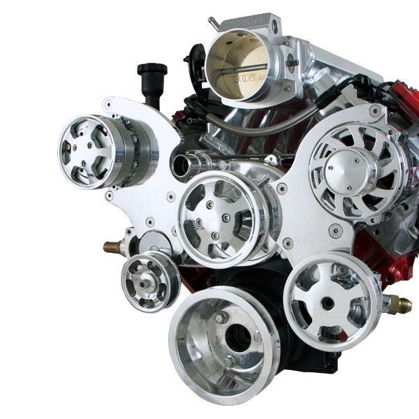 GM LS Polished Front Accessory Drive Kit