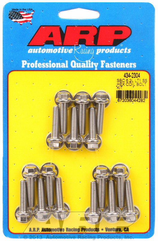 ARP Gen V LT1/LT4 Coil Bracket Stainless Hex Bolts 4342304