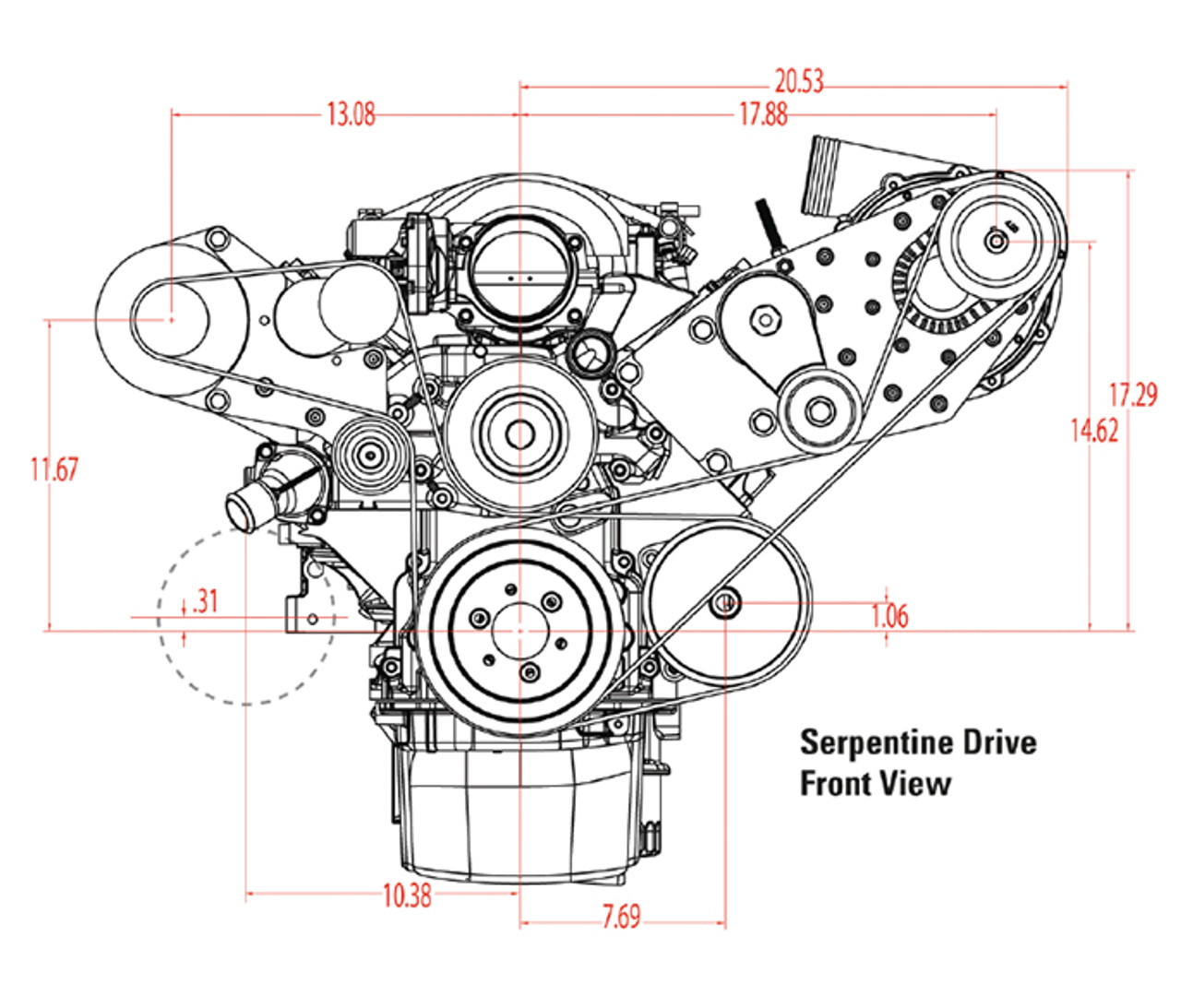 ProCharger LS Swap HO Intercooled Supercharger Serpentine Kit EFI/Carb  1LS100-FIA94-I/F1C-I/F1R-I