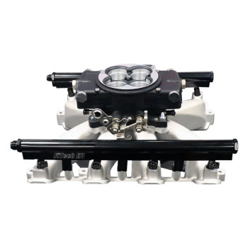 FiTech Retro LS 750 HP Throttle Body EFI Kit Matte Black w/ Cast