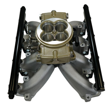 FiTech Retro LS 750 HP Throttle Body EFI Kit Matte Black w/ Cast