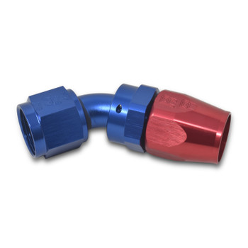 Russell Full Flow 45 Degree Hose End - Red/Blue