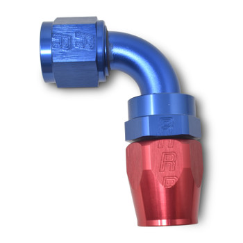 Russell Full Flow 90 Degree Hose End - Red/Blue