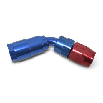 Russell EFI 3/8" To -6 AN Hose End Push-On Fitting 45 Degree - Red/Blue Russell EFI 3/8" To -6 AN Hose End Push-On Fitting 45 Degree - Red/Blue