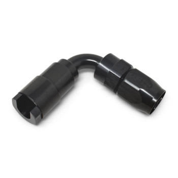 Russell EFI 3/8" To -6 AN Hose End Push-On Fitting Black - 90 Degree Russell EFI 3/8" To -6 AN Hose End Push-On Fitting Black - 90 Degree