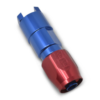 Russell EFI 5/16" To -6 AN Hose End Push-On Fitting Red/Blue - Straight