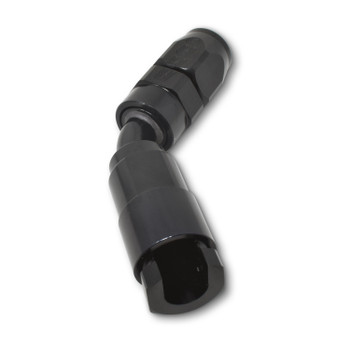 Russell EFI 5/16" To -6 AN Hose End Push-On Fitting Black - 45 Degree