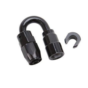 Russell EFI 5/16" To -6 AN Hose End Push-On Fitting Black - 180 Degree