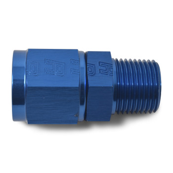 Russell AN Female to NPT Male Straight Swivel Adapter Fitting - Blue