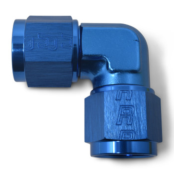 Russell AN Female 90 Degree Swivel Coupler Fitting Low Profile - Blue