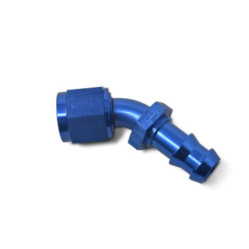 Russell Twist-Lok 45 Degree AN Hose End - Blue