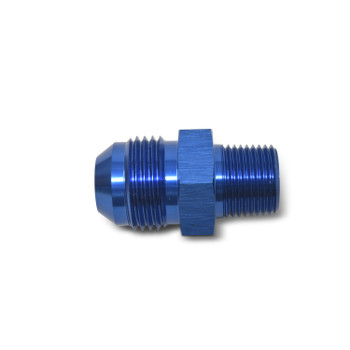 Russell AN Male Flare to NPT Male Adapter Fitting - Blue