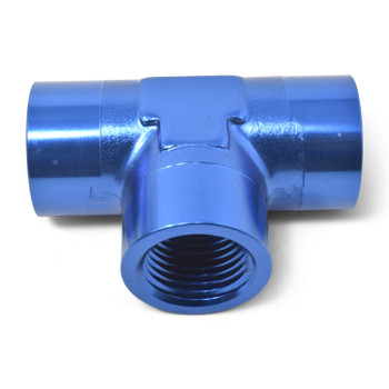 Russell NPT Female Tee Adapter Fitting - Blue