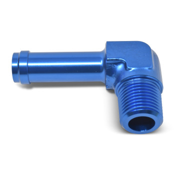 Russell AN 90° To NPT to Hose Barb Tube Adapter Fitting - Blue