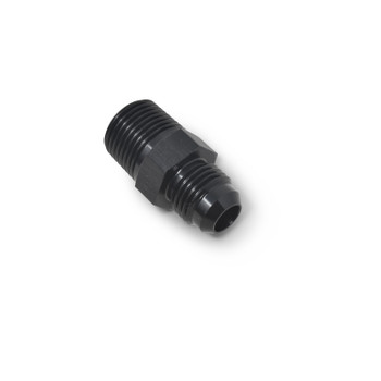 Russell -6 AN Male Flare to 1/2" NPT Male Straight Adapter Fitting - Black (670153)