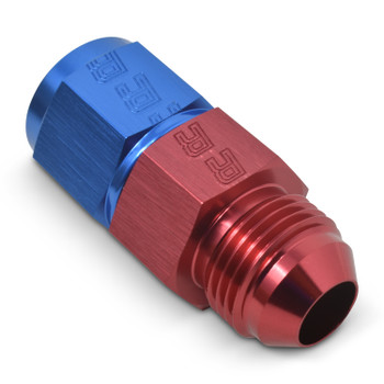 Russell AN Male to Female w/ 1/8" NPT Port Fuel Pressure Adapter Fitting - Red/Blue