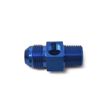  Russell -6 AN Flare to 3/8" Male NPT w/NPT Port Adapter Fitting - Blue (670060)