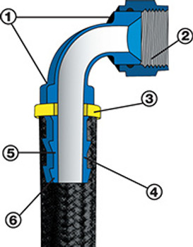 Fragola -12 AN 30 Degree Hose End Push-Lite Series 8000