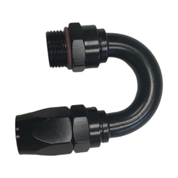 Fragola -12 AN Male Rad. x 180 Degree Direct Fit Hose End Pro-Flow Series 2000 (231812-BLRAD)