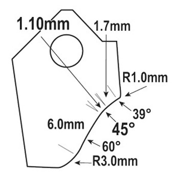 Goodson Intake Valve Seat Cutter Blade IFT-4539B-HP Goodson Intake Valve Seat Cutter Blade IFT-4539B-HP