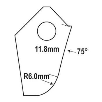 Goodson Valve Seat Cutter Blade IFT-75R6B-HP