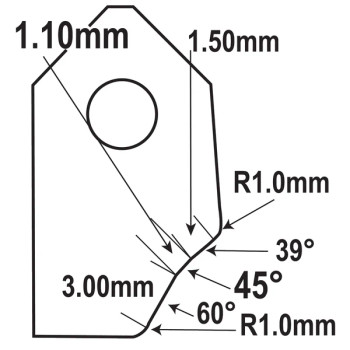 Goodson Valve Seat Cutter Blade IFT-4560-HD Goodson Valve Seat Cutter Blade IFT-4560-HD