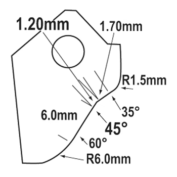 Goodson Intake Valve Seat Cutter Blade IFT-4560B-HP Goodson Intake Valve Seat Cutter Blade IFT-4560B-HP