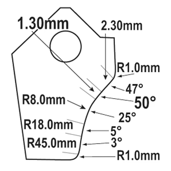 Goodson Exhaust Valve Seat Cutter Blade IFT-5025B-HP Goodson Exhaust Valve Seat Cutter Blade IFT-5025B-HP