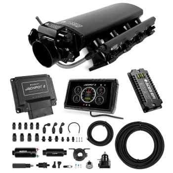Aces Jackpot 2 LS EFI Master Kit 255 In-line Pump System w/40' PTFE Hose DBC & Trans Control - Cathedral Port