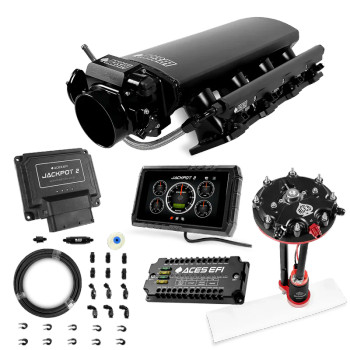 Aces Jackpot 2 LS EFI Master Kit Tank Conversion Pump w/Internal Regulator, 20' PTFE Hose Kit DBC & Trans Control - Cathedral Port