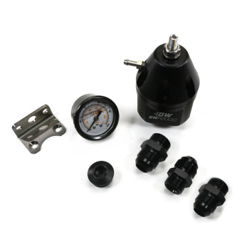 DeatschWerks DWR2000 AFPR Fuel Pressure Regulator w/Gauge 10AN 6-2000-FRB-1010
