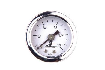 Aeromotive Fuel Pressure Gauge Liquid Filled 0-15 psi 15632