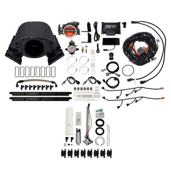 FiTech Ultimate Rebel LS 500HP Cathedral Intake, 340 LPH Fuel Pump, Regulator, Trans Control, LS3 Coil 8 Pack w/ LED Set 79789