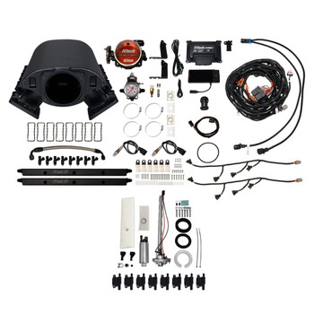 FiTech Ultimate Rebel LS 750HP Cathedral Intake, 340 LPH Fuel Pump, Regulator, LS3 Coil 8 Pack w/ LED Set 79790