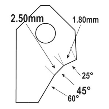 Goodson 45° Valve Seat Cutter Blade FT-45098U2