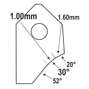 Goodson Valve Seat Cutter Blade Multi-Angle 30° FT-30039T1